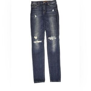 Joe's Jeans Navy Distressed Skinny Jeans